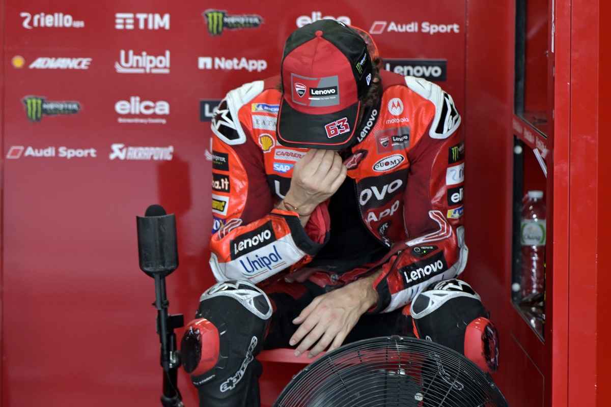 Pecco Bagnaia deluso