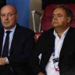 Paolo Condò a fianco di Beppe Marotta, presidente dell'Inter