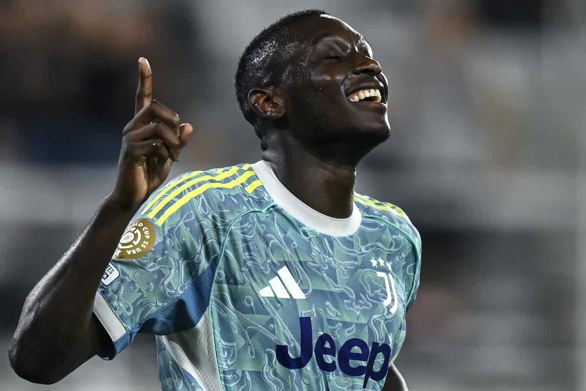 Kolo Manie esulta con la maglia della Juventus al Mondiale per Club