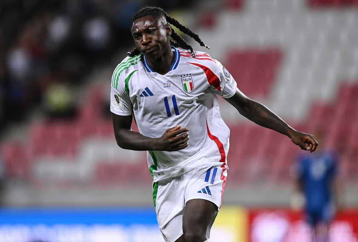 Moise Kean con la maglia della Nazionale azzurra