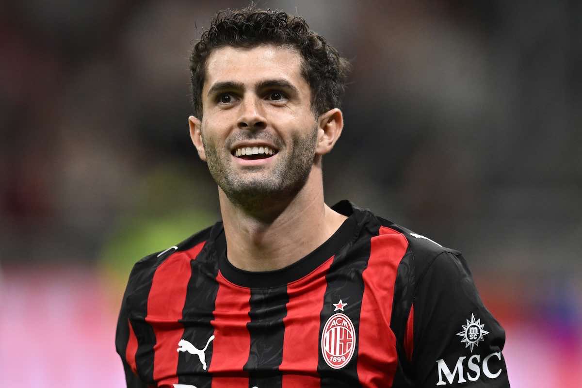 Christian Pulisic con la maglia del Milan