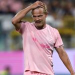 Pohjanpalo con la maglia del Palermo in Serie B