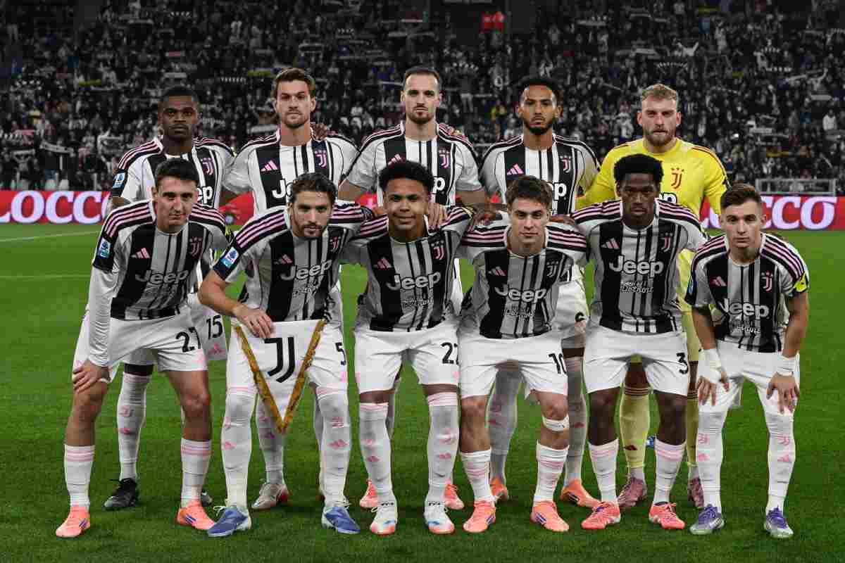 La Juventus scesa in campo contro il Milan
