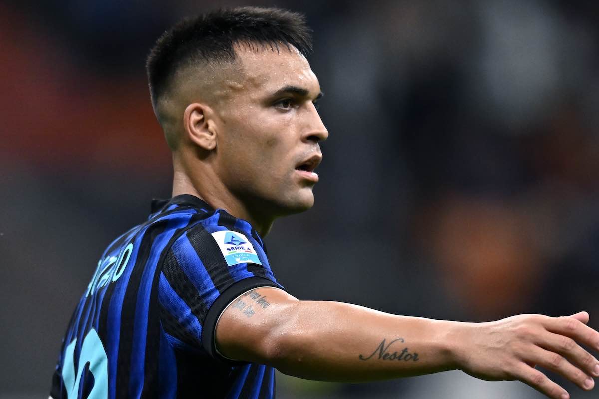 Lautaro Martinez con la maglia dell'Inter