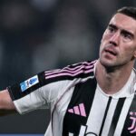Dusan Vlahovic con la maglia della Juventus