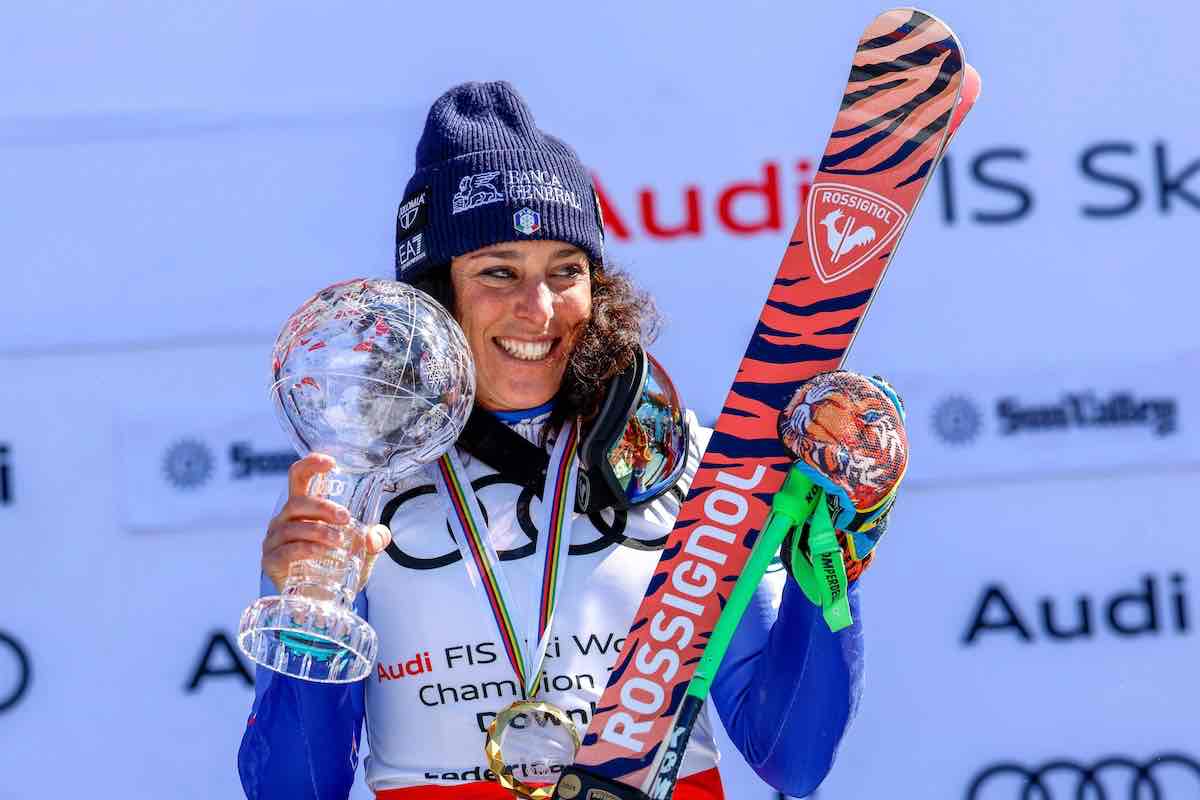 Federica Brignone dopo la vittoria in Coppa del Mondo