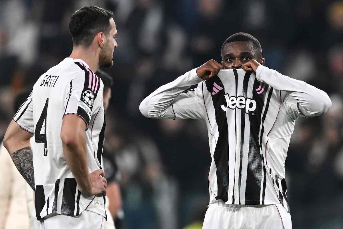 Gatti e Kalulu nel match contro lo Sporting Lisbona di Champions League