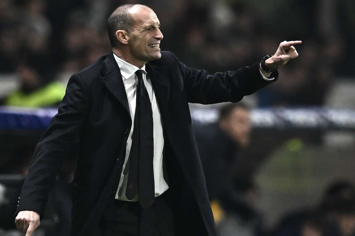 Massimiliano Allegri sulla panchina del Milan